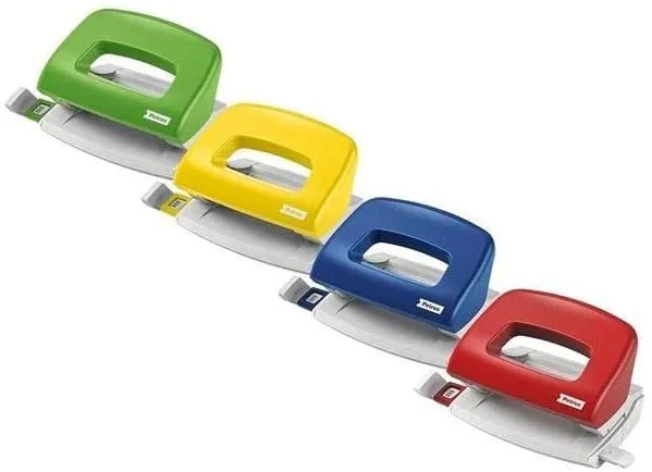 Perforatrice portatile Petrus 50 - Fino a 10 fogli - Segni di formato - Perforatori da 55 mm - Colori assortiti