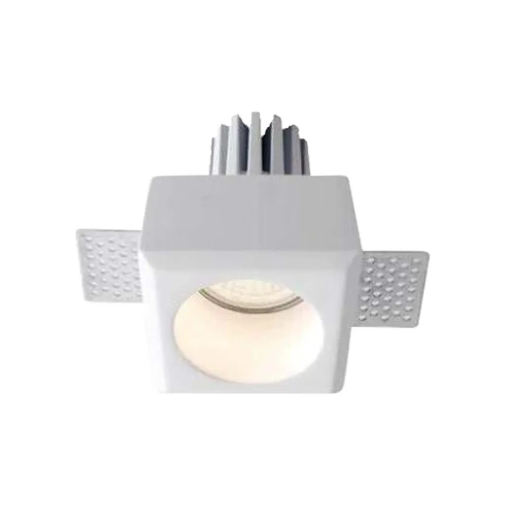V-TAC Portafaretto LED da Incasso Quadrato GU10 Corpo in Gesso Bianco