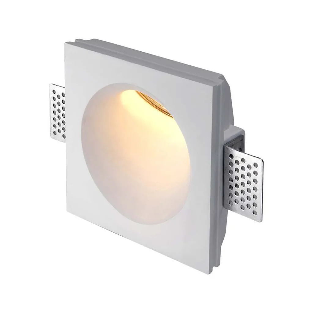 V-TAC Portafaretto LED da Incasso Quadrata GU10 in Gesso Colore Bianco