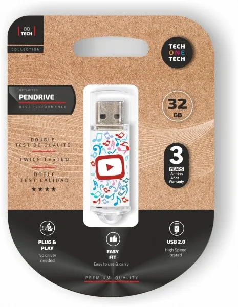 TechOneTech Be Super Video Dream USB 2.0 Memoria 32GB (Pendrive)