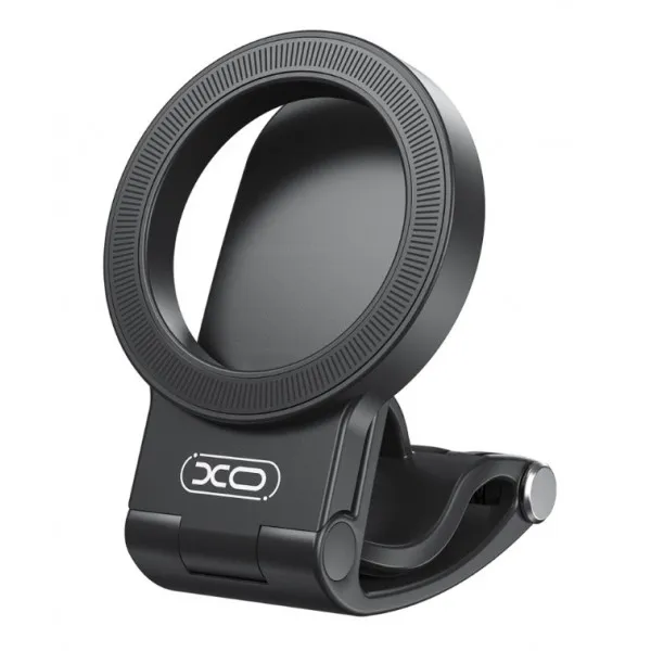 Supporto per auto XO C191 per smartphone - Da cruscotto - Rotazione a 95° - Compatibile con dispositivi da 4 a 7 - Pieghevole - ABS e acciaio inossidabile - 80x58x63mm - Nero