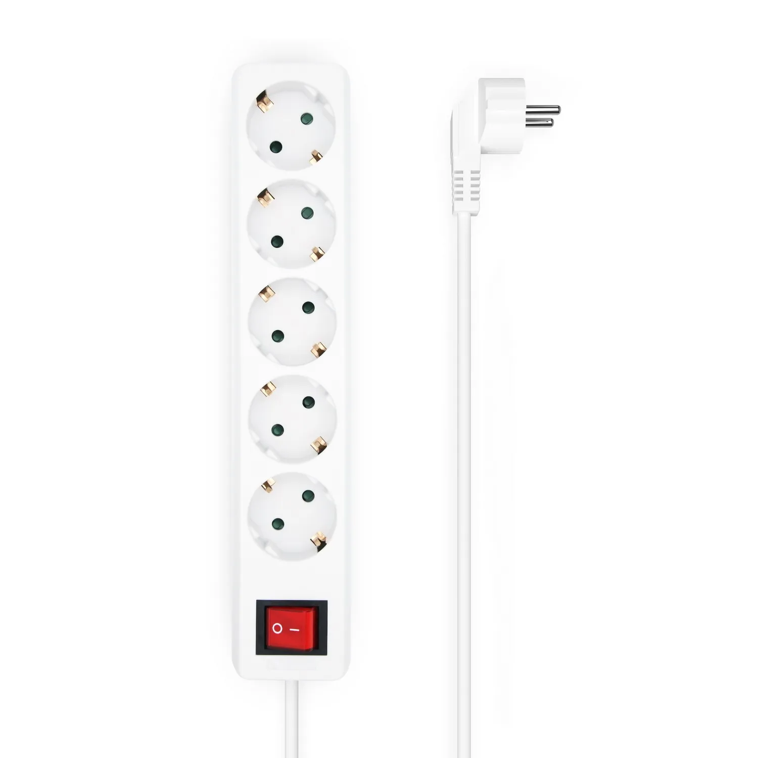 AISENS A154-0651 prolunghe e multiple 14 m 5 presa(e) AC Interno Bianco