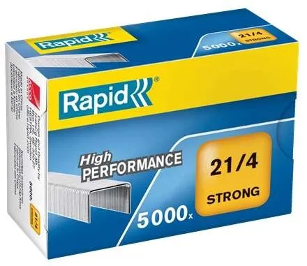 Rapid Box da 5000 punti metallici da 25 - Filo rinforzato zincato - Perno da 4 mm