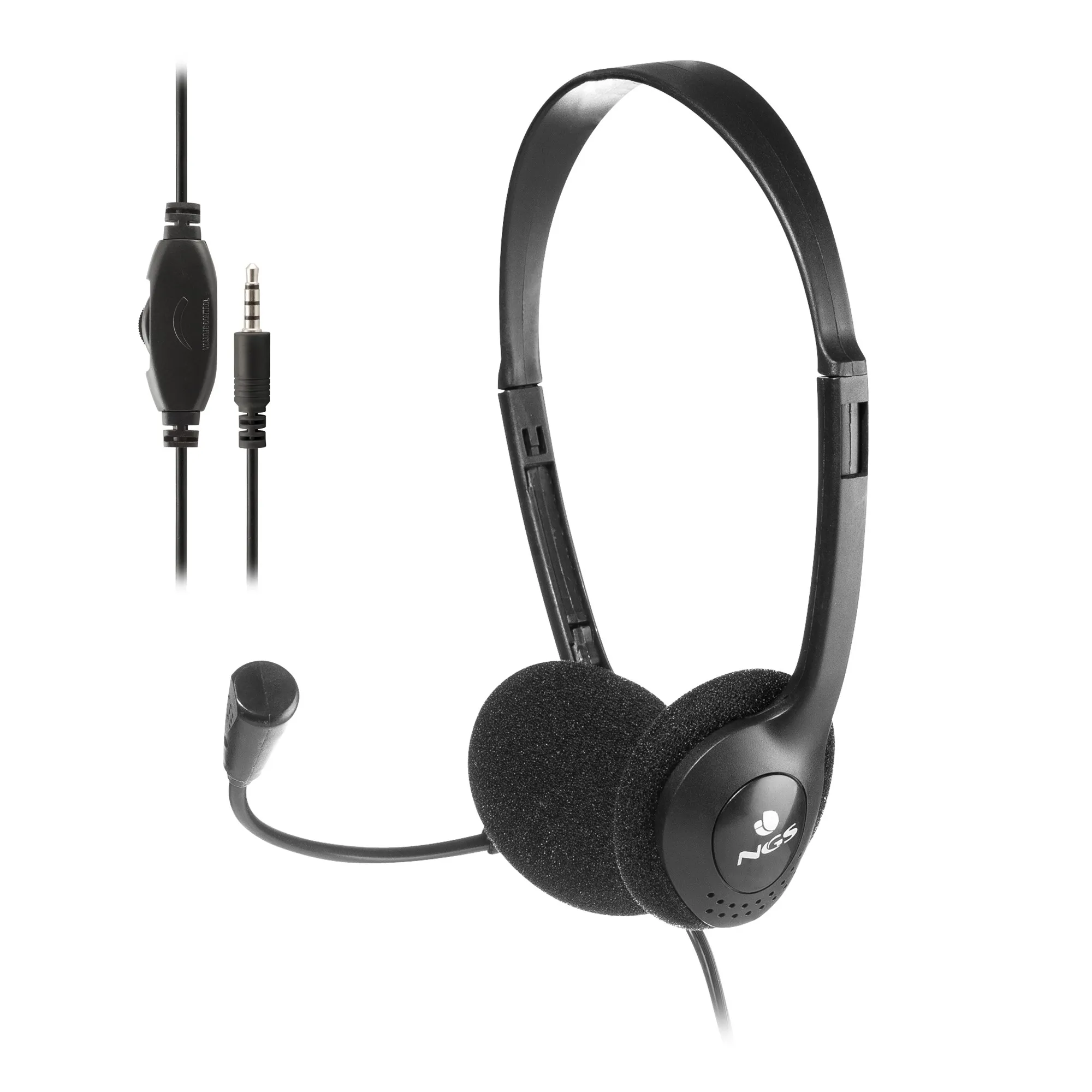 Ngs Cuffie Con Microfono Regolabile Connes Audio 35Mm+Adattatore Doppio Jack 35MmCavo15M