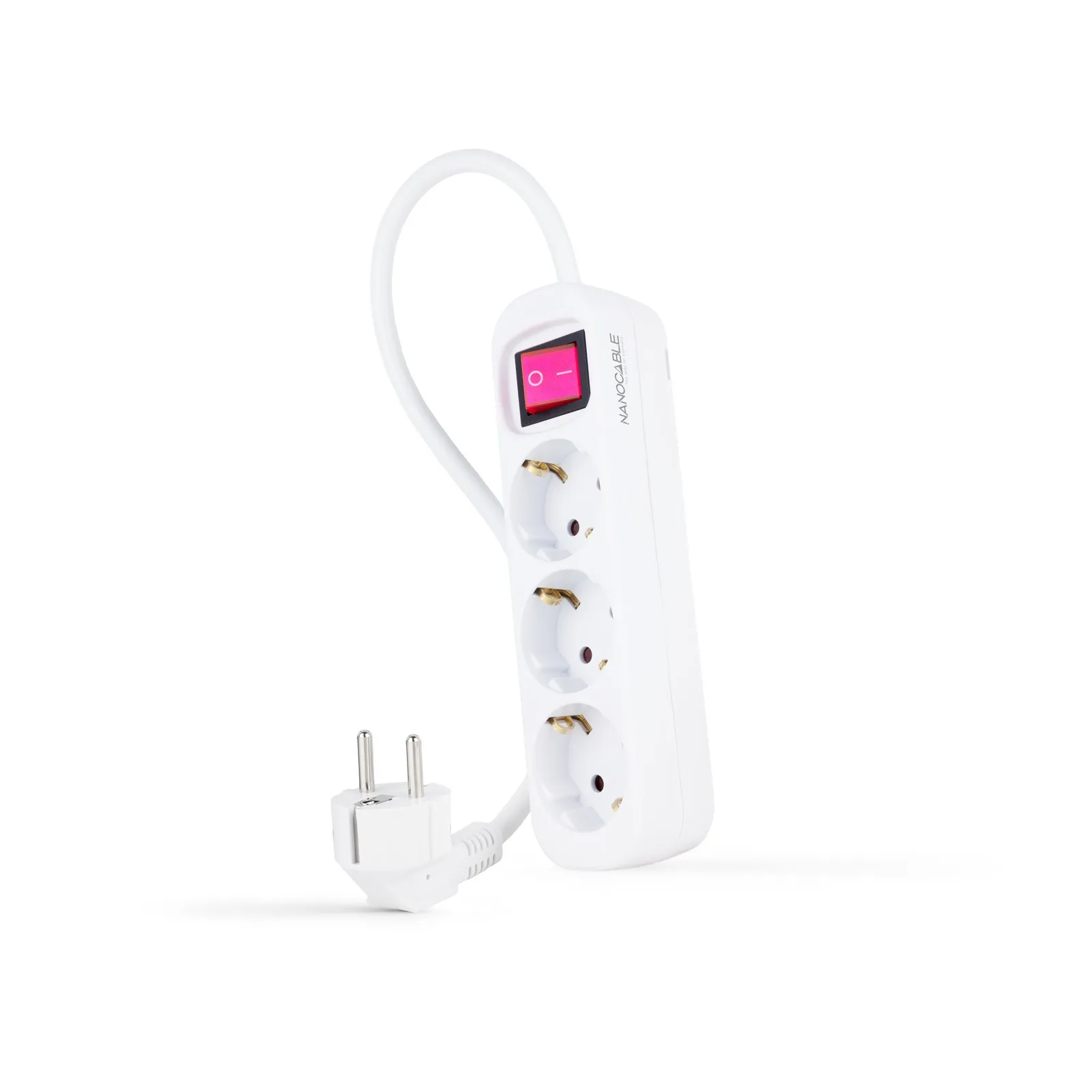 Nanocable 10.38.0003 prolunghe e multiple 14 m 3 presa(e) AC Interno Bianco