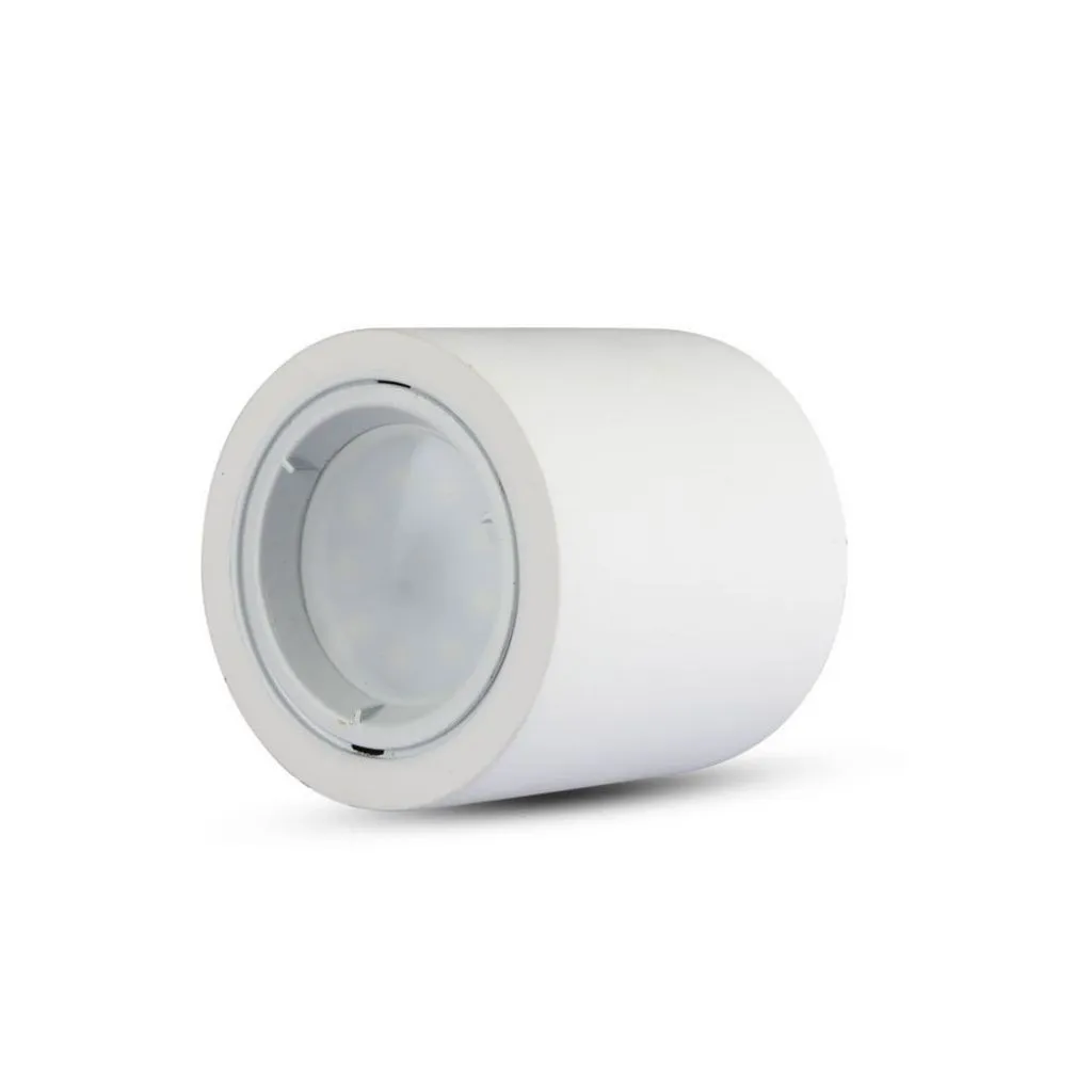 V-TAC Portafaretto LED Montaggio a Plafone Rotondo GU10 e GU5.3 (MR16) Corpo in Gesso Bianco