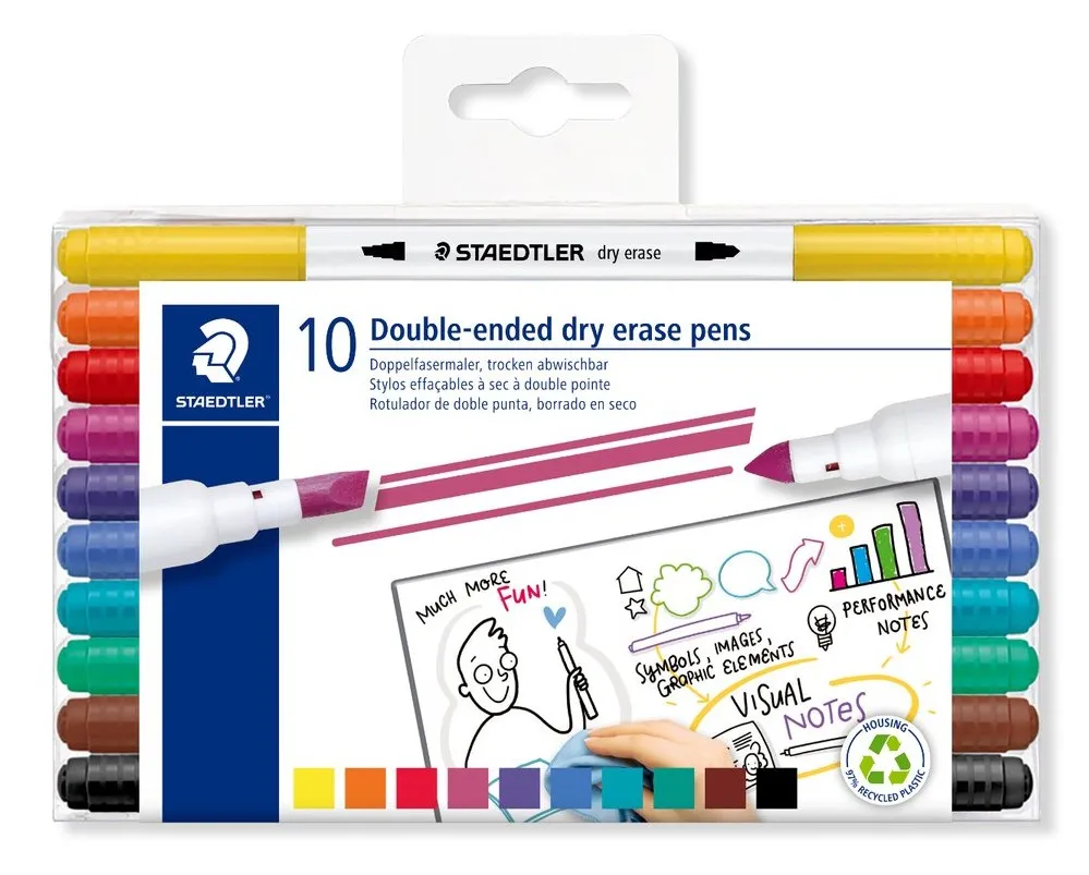 Staedtler 3010 evidenziatore 10 pz Fibre tip Multicolore