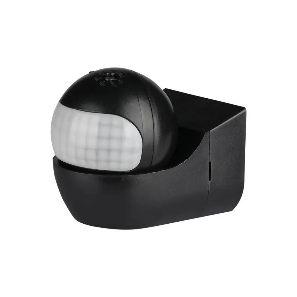 V-TAC Sensore di Movimento a Infrarossi 180° Orientabile Montaggio a Plafone Colore Nero (Max 400W) IP44
