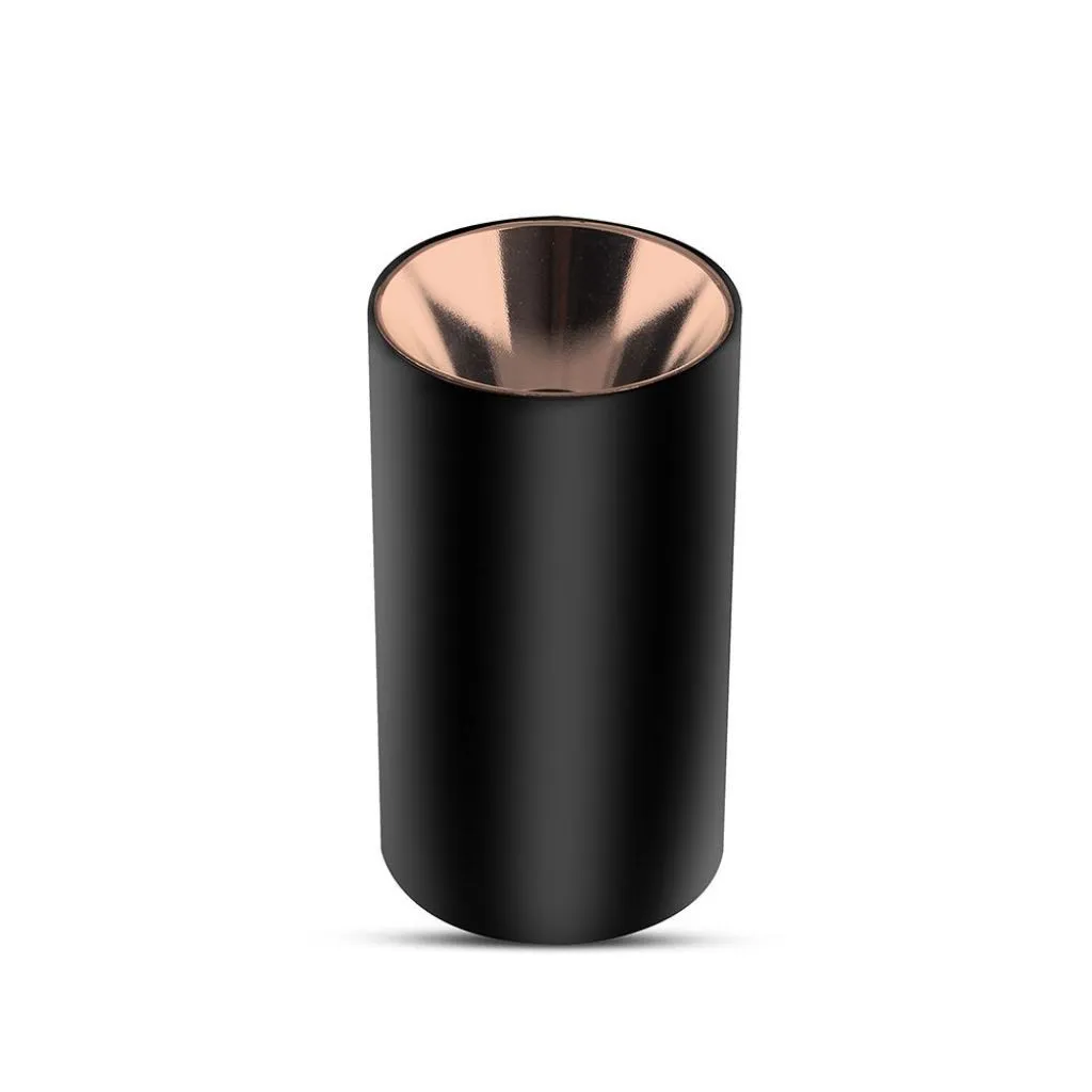 V-TAC Portafaretto LED Montaggio a Plafone Rotondo GU10 Corpo Nero Riflettore Oro Rosa