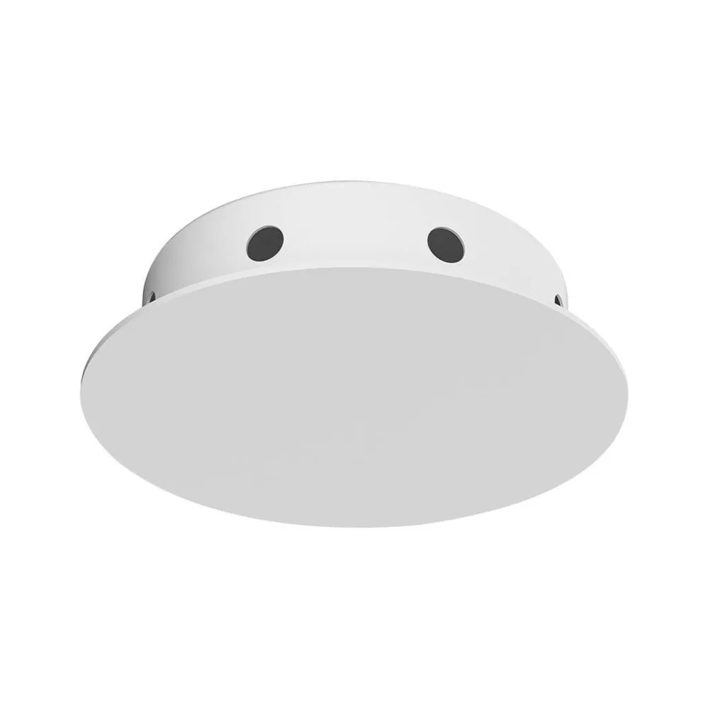 V-TAC Rosone Magnetico per Lampadario d:150*h:35mm con 8 Fori laterali Colore Bianco Opaco