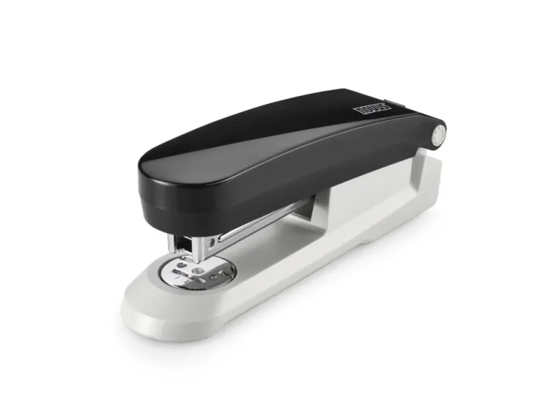 Cucitrice da tavolo Novus Evolution E 20 + Scatola da 200 punti metallici 24/6 - Fino a 20 fogli - Chiudi apri e cuci - Nero/Grigio chiaro