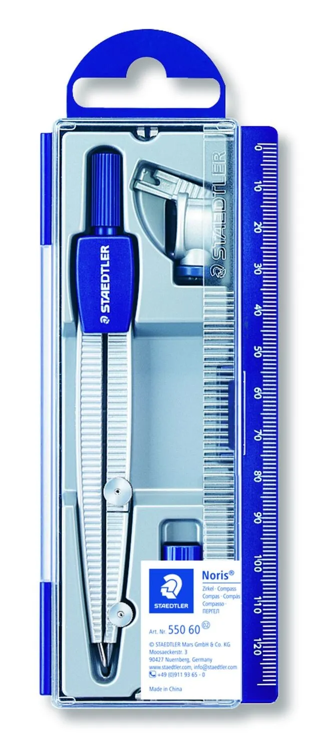 Staedtler 550 60 compasso Blu Argento 1 pz
