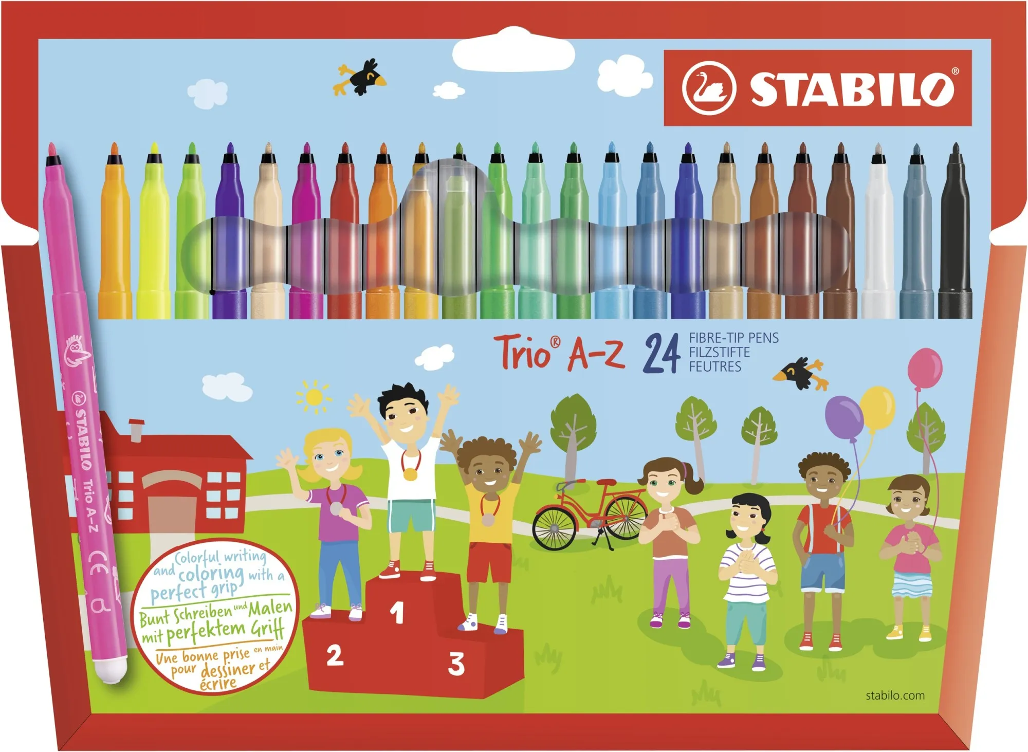 STABILO Trio AZ marcatore Fine Multicolore 24 pz