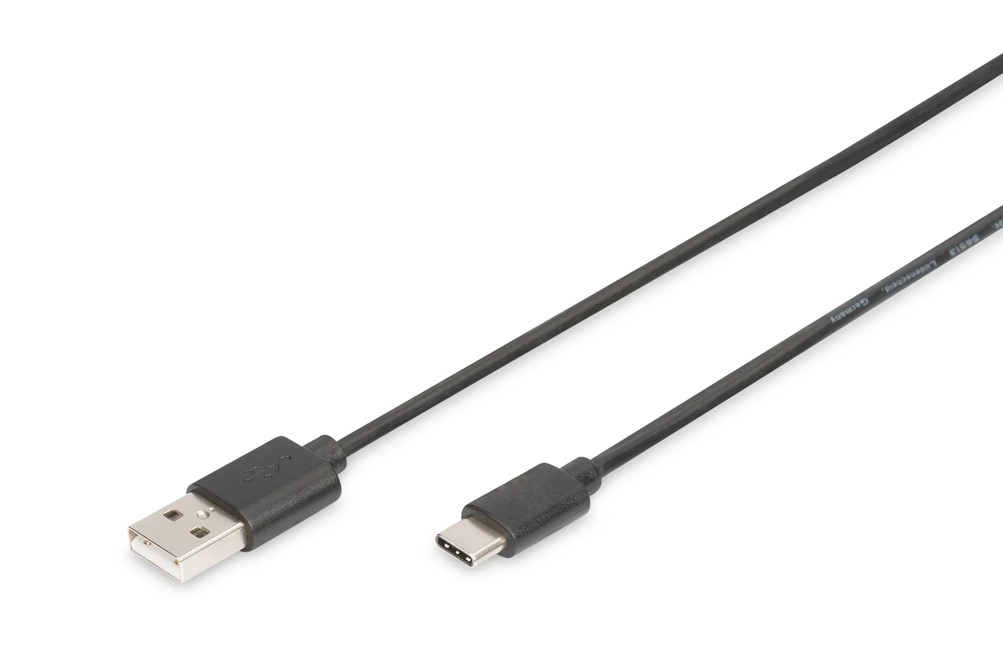Cavo Usb 2.0 Tipo-C - A 180 Mt 3A 480Mb Colore Nero