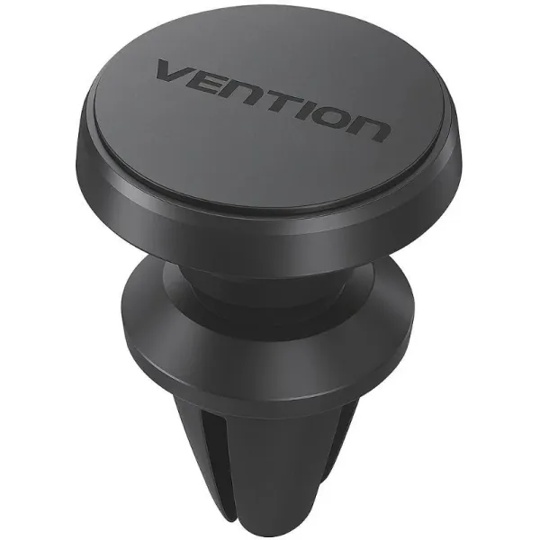 Supporto magnetico per smartphone da auto Vention - Attacco a clip - Lega di alluminio - Silicone - Nero