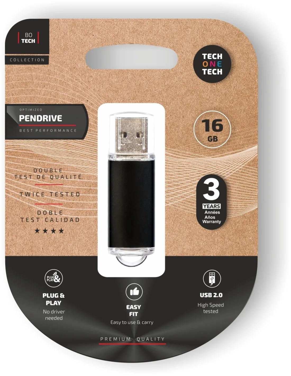 TechOneTech Basic Memoria USB 2.0 16GB (Pendrive)
