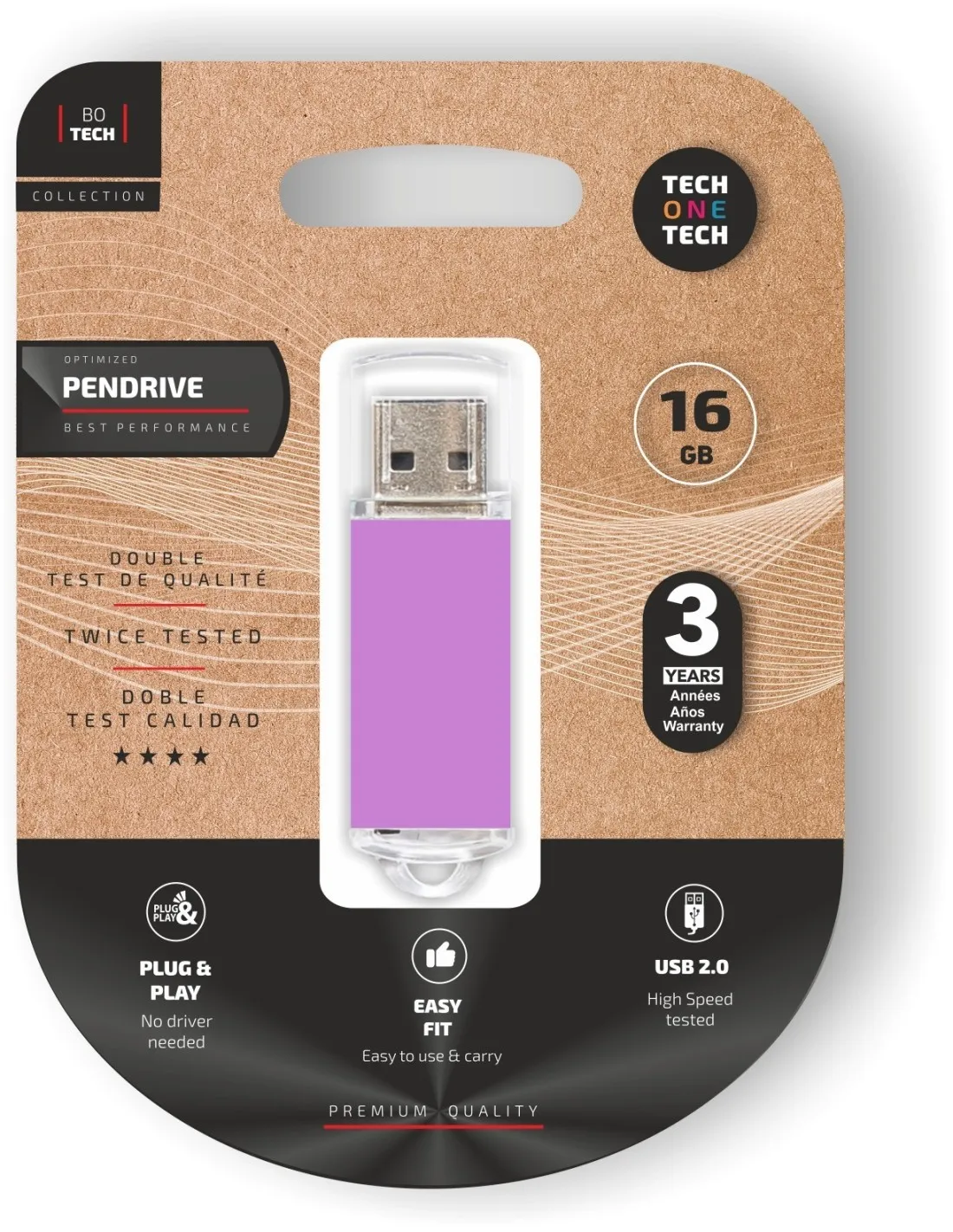 TECH ONE TECH TEC3009-16 unità flash USB 16 GB USB tipo A 2.0 Viola