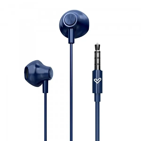 Cuffie auricolari Energy Sistem - Isolamento acustico - Microfono integrato - Controllo riproduzione - Connettore jack da 35 mm - Cavo da 120 cm - Blu