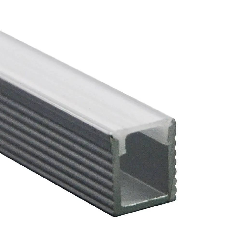V-TAC Profilo in Alluminio Colore Silver per Strip LED a Incasso Copertura Satinata 2000 x 7.8 x 9mm