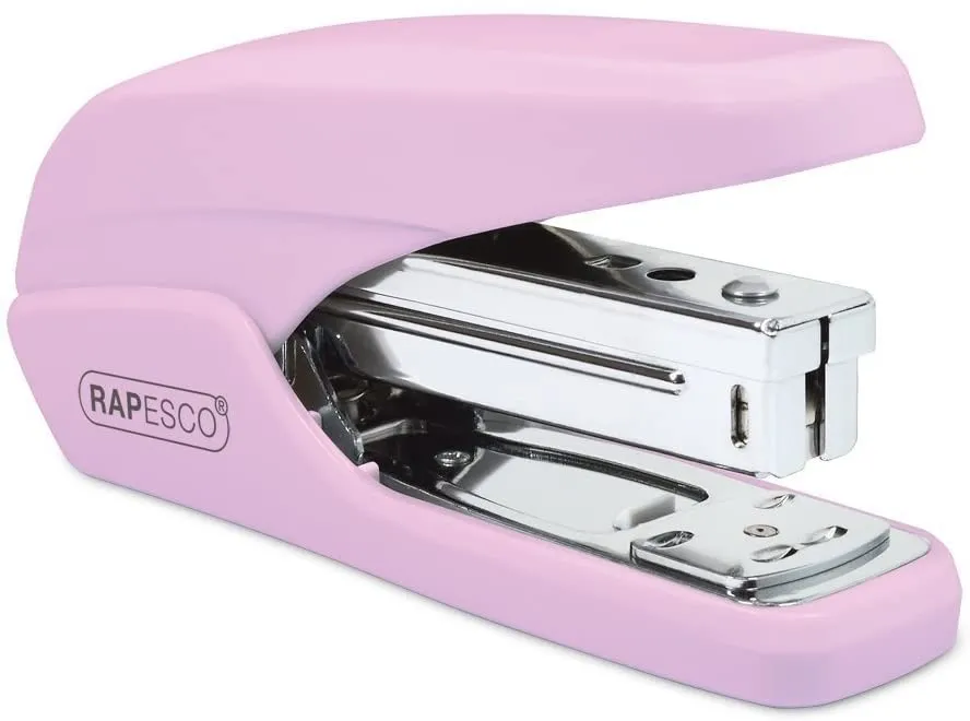 Rapesco Bowfin cucitrice da tavolo in metallo - Fino a 25 fogli - 26/6 24/6 punti metallici - Pinzatura chiusa e aperta