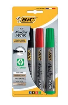 BIC Marking 2300 evidenziatore 4 pz Punta smussata Nero Blu Verde Rosso