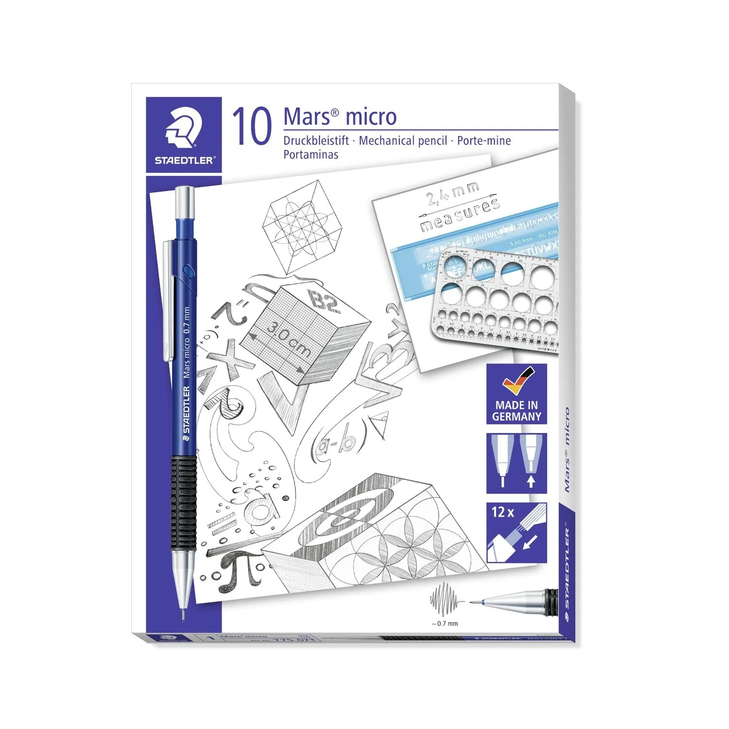 Staedtler Mars micro 775 portamine 07 mm B 10 pz