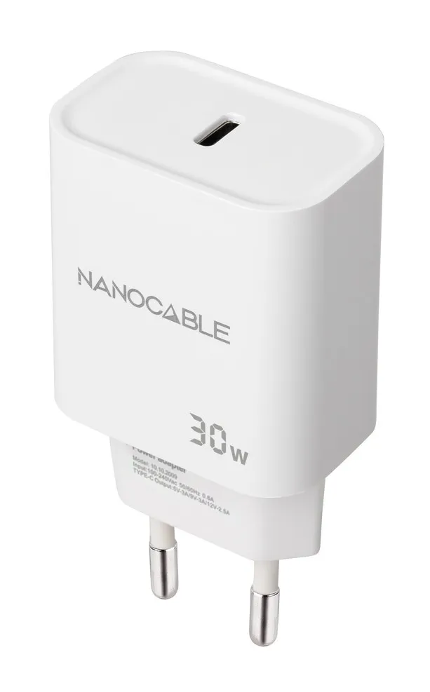 Nanocable 10.10.2009 Caricabatterie per dispositivi mobili Universale Bianco AC Interno