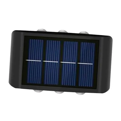 Elbat Lampada da Parete Solare LED 150lm - Pannello Solare Integrato 2V 150mAh - Batteria 1.2V 600mAh