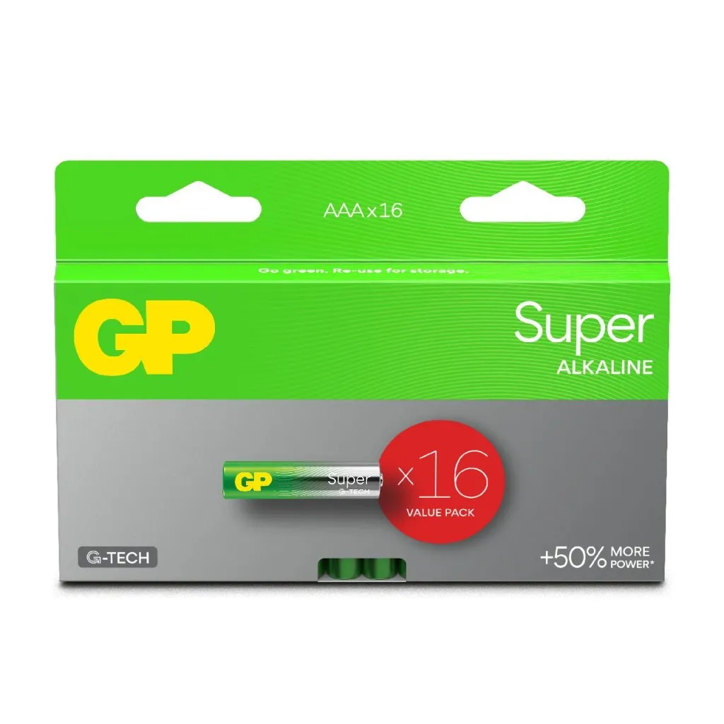 Batteria Super Alcalina 15V Stilo Aaa / 15A / Lr6 (Confezione 16 Pezzi)