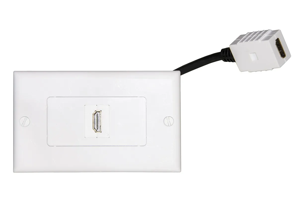 Placca Mod 503 Con Connettori Hdmi Femmina/Femmina Con Cavetto Cm 14