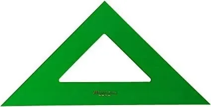 Squadra tecnica Faber-Castell 21 cm - Senza graduazione - Colore verde trasparente
