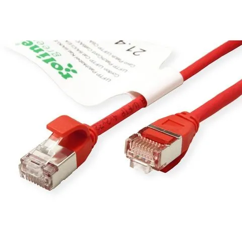 Roline Green U/Ftp Datacenter Patchcord Cat 6A/Class Ea Lsoh/Tpe Slim Rosso 5M