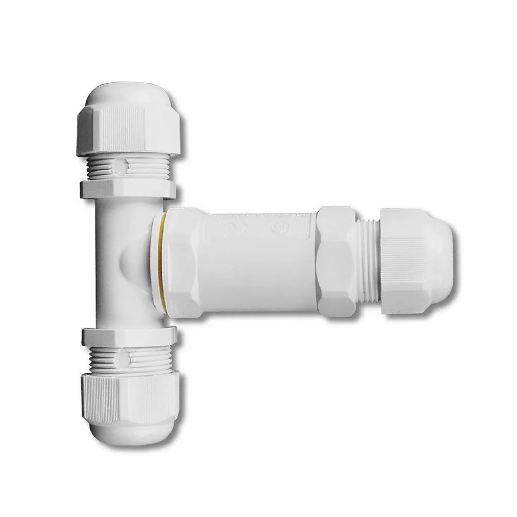 V-TAC Scatola di Derivazione con 3 Terminali 8-12 mm Colore Bianco IP68