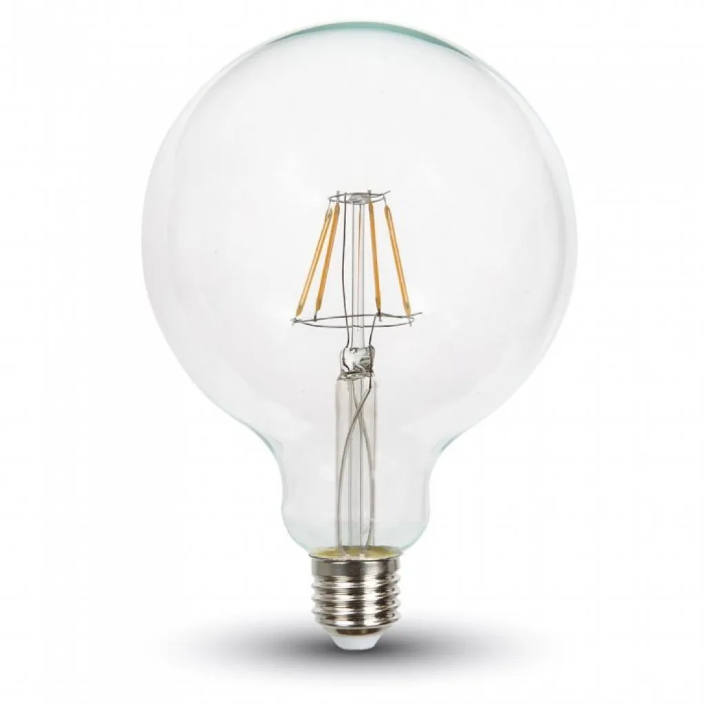 V-TAC Lampadina LED E27 6W G125 Filamento 6400K