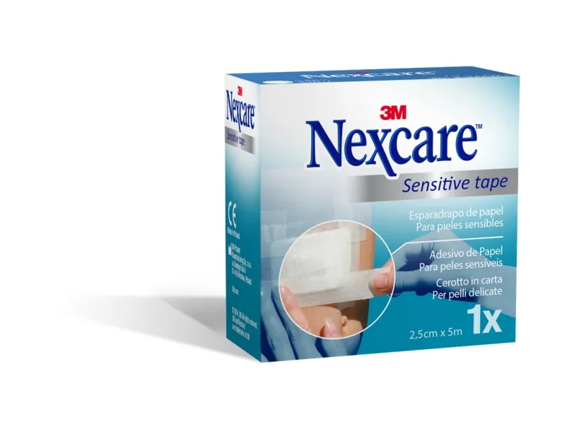Nastro adesivo Nexcare Sensitive - 25 mm x 5 m - Bianco