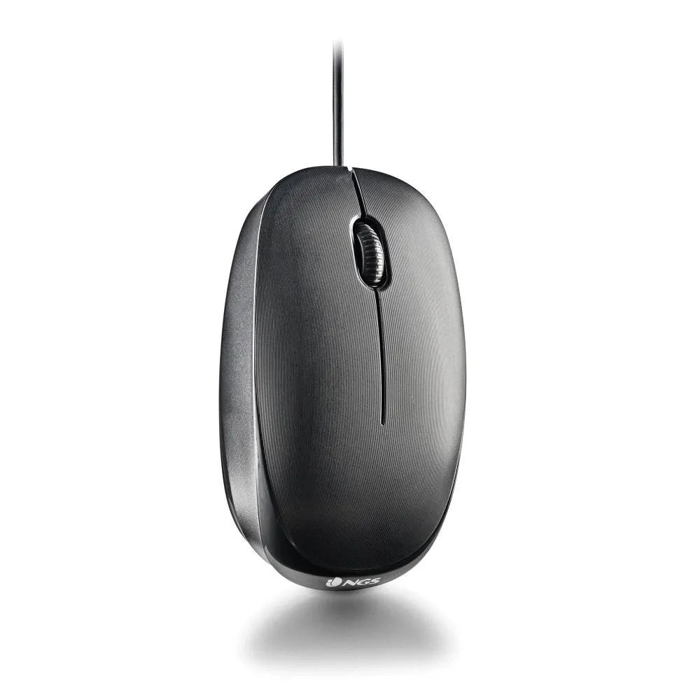 Mouse NGS Flame USB-C 1000 dpi - 2 pulsanti - Uso ambidestro - Nero
