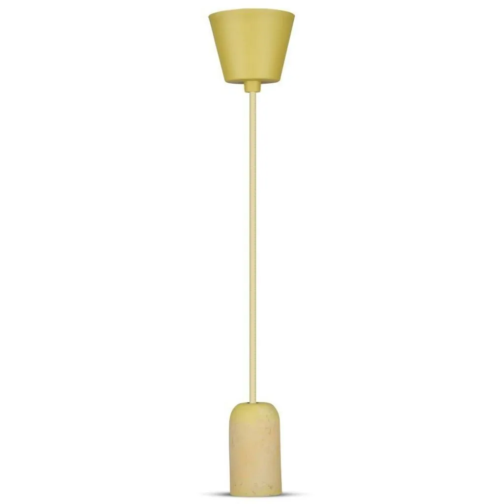 V-TAC Lampadario LED a Cilindro in Calcestruzzo con Portalampada E27 (Max 60W) Colore Giallo
