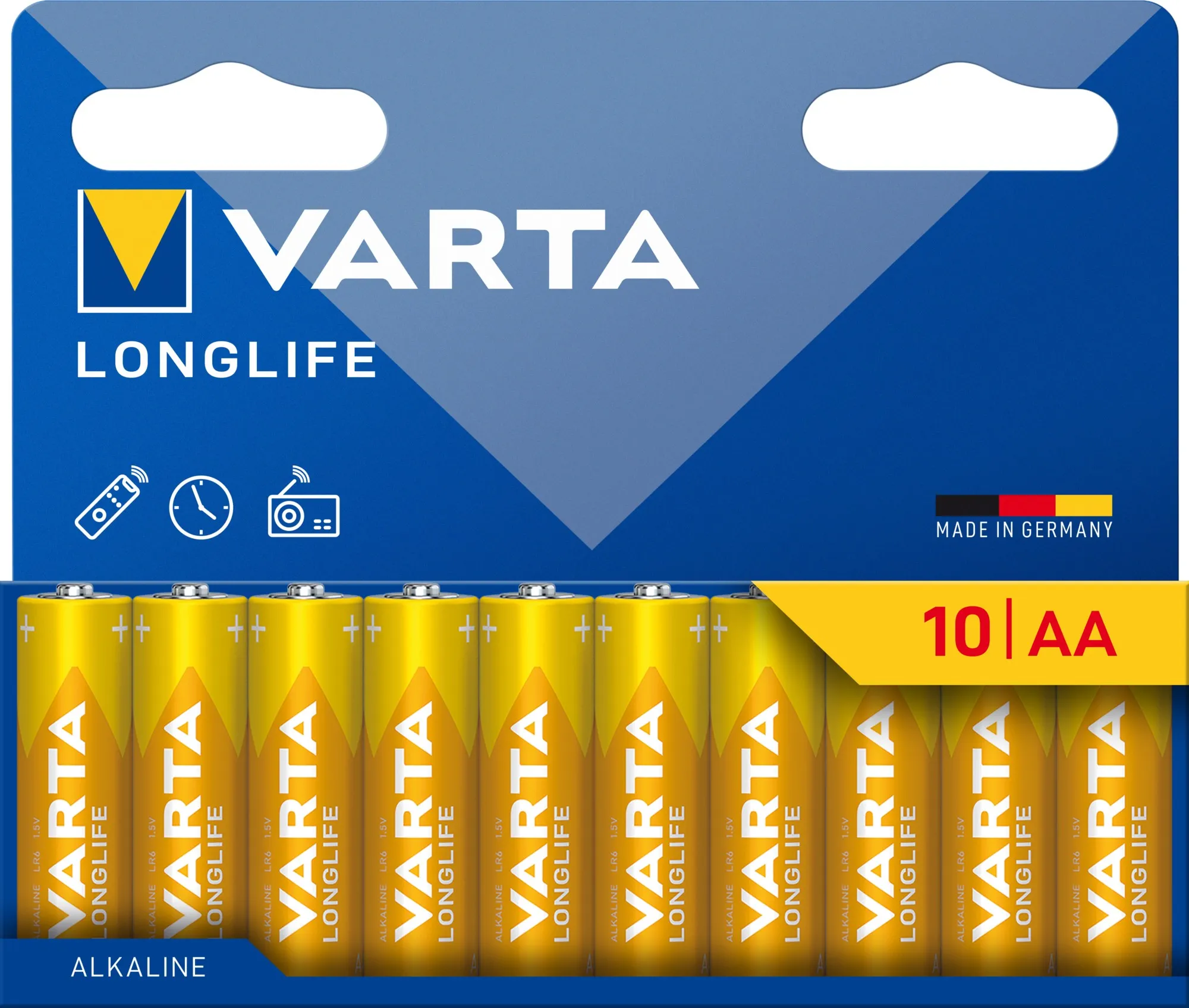 Batteria Stilo Aa 15V Lr06 Long Life 10Pz Varta Megapack