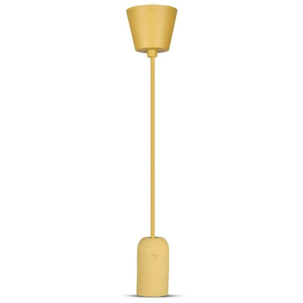 V-TAC Lampadario LED a Cilindro in Calcestruzzo con Portalampada E27 (Max 60W) Colore Beige