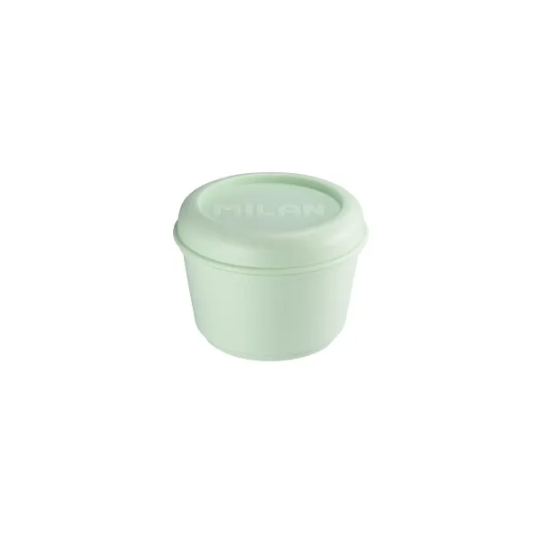 Milan Collection 430 Lunch Box Rotondo 025 L - Adatto a Microonde Lavastoviglie e Congelatore - Senza BPA - Dimensioni 10 x 7 cm - Verde