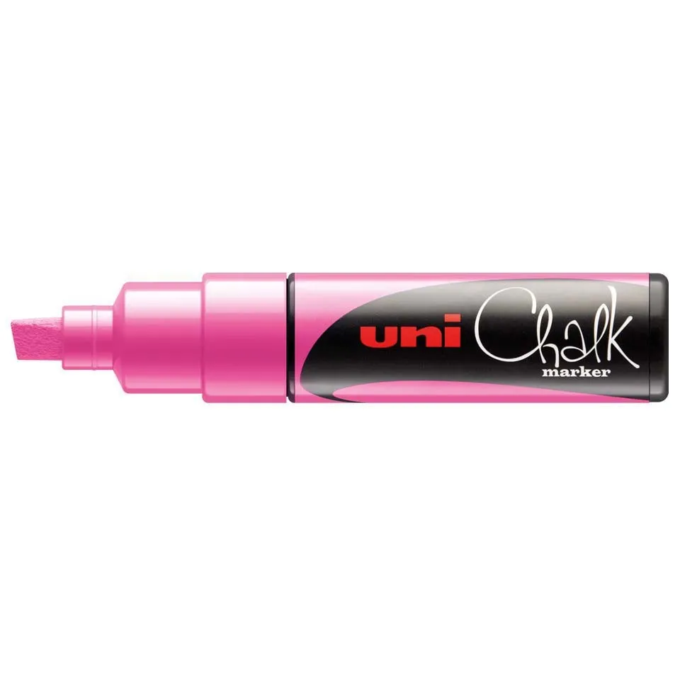 Uni-Ball ChalkGlass PWE-8K evidenziatore in gesso Scalpello Rosa 1 pz