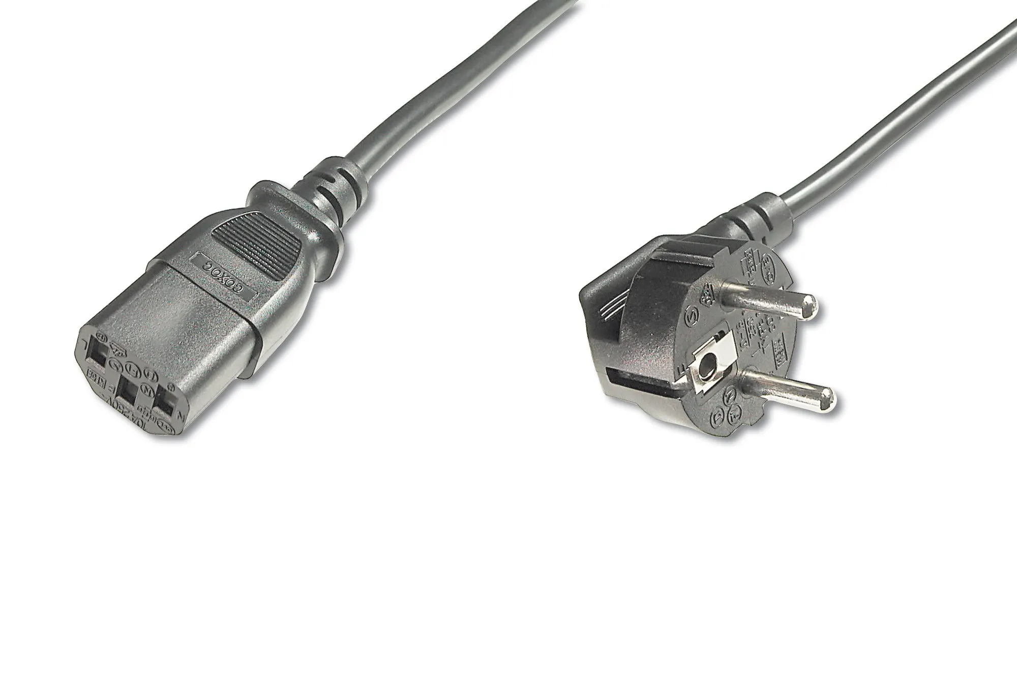 Cavo Alimentazione Mt. 075 Spina Tedesca 10/16 Ampere 90 Gradi 250 V- Presa Iec Vde