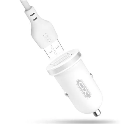 Caricabatterie per accendisigari XO Pack TZ08 2.1A + cavo tipo C - colore bianco