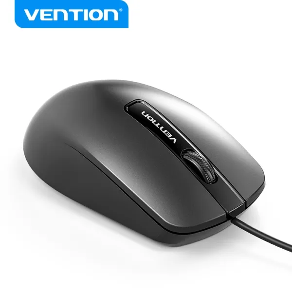 Mouse USB-A Vention KTA - 3 pulsanti - 1200 DPI - Materiali PVC e ABD - Nero