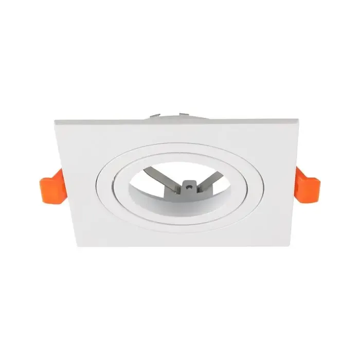 V-TAC Portafaretto LED da Incasso Quadrato GU10 e GU5.3 (MR16) Alluminio Bianco