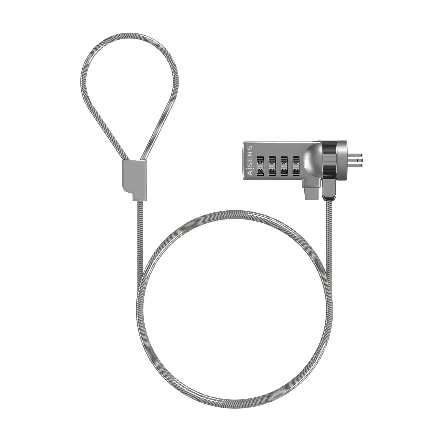 AISENS ASLK-D40N01-SL cavo di sicurezza Argento 15 m