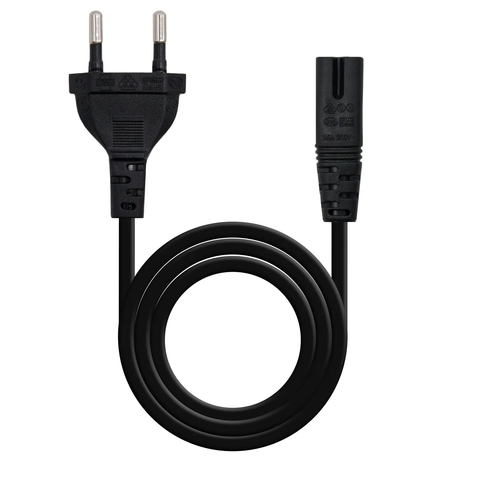 Nanocable 10.22.0402-L300 cavo di alimentazione Nero 3 m CEE7/16 Accoppiatore C7