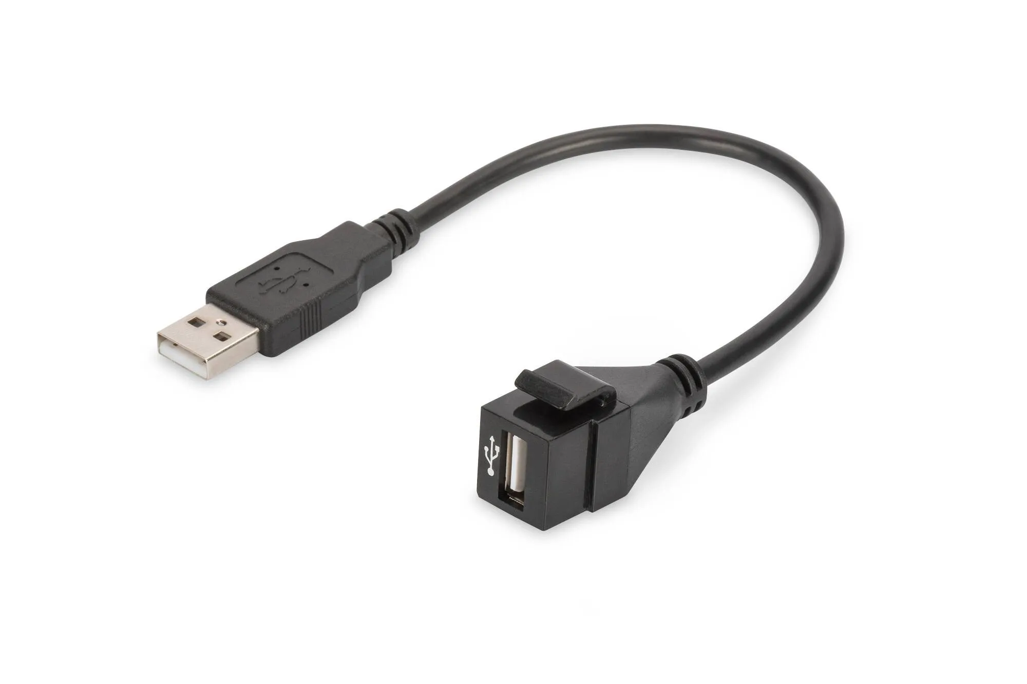 Modulo Keystone Usb 2.0 Femmina/Femmina Con Cavo 16 Cm Per Placche A Muro O Pannelli Patch