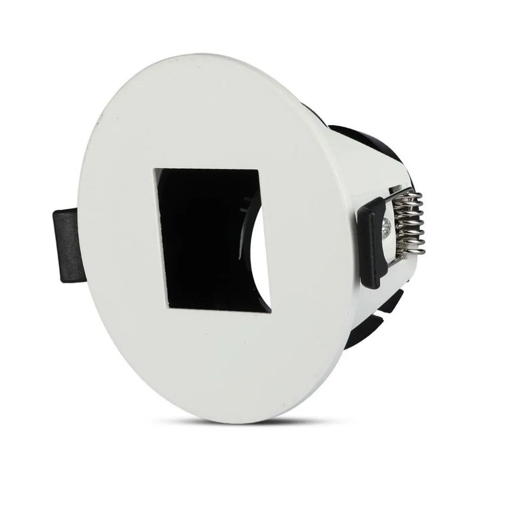 V-TAC Portafaretto LED da Incasso GU10 con Sezione Quadrata Colore Bianco con Interno Nero