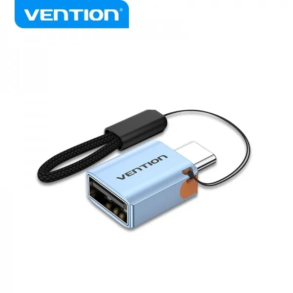 Adattatore OTG Vention USB3.1 Type-C maschio a USB femmina con cordino - Grigio alluminio